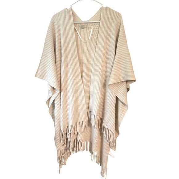 Ann Taylor LOFT Womens One Size Kimono Sweater Cardigan Shawl Ivory Buttery Soft - Picture 1 of 4